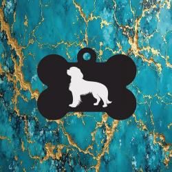 Personalized dog design aluminum dog bone ID tag for your dog's collar. Dog Bone Name Tag