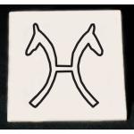 Personalized equestrian trivet with your choice of a horse breed logo and custom engraved text. Equestrian Trivet