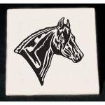 Custom engraved ceramic tile with your choice of horse design and personalized text. Horse Trivet