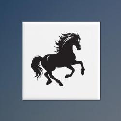 Custom engraved horse ceramic tile with your choice of horse design and personalized text.