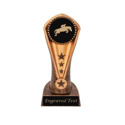 Personalized cobra trophy with your choice of horse silhouette and custom engraved text.  Horse Trophy