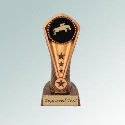 Personalized cobra horse silhouette trophy with your choice of horse silhouette and custom engraved text.  85+ horse silhouettes to choose from.