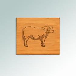 Personalized bamboo farm animal coaster set with engraved text and choice of farm animal design. 100+ farm animal designs to choose from.