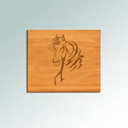 Personalized bamboo horse silhouette coaster set with engraved text and choice of horse silhouette 85+ horse silhouettes to choose from.
