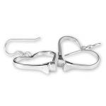 Horseshoe nail heart sterling silver equestrian jewelry earrings. Made in the USA