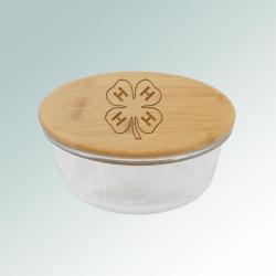 Food storage container with your choice of custom engraved 4-H logo and personalized text. 6+ 4-H logos to choose from.