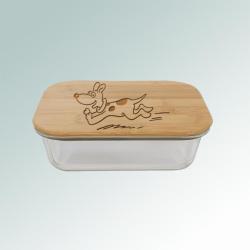 Dog breed food storage container with your choice of custom engraved dog breed design and personalized text. 100+ dog breeds to choose from.