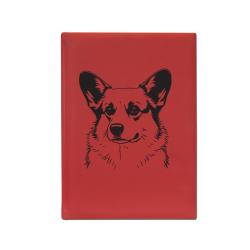 Personalized sketchbook with your choice of corgi design and custom engraved text. Corgi Sketchpad