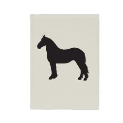 Personalized sketchbook with your choice of horse silhouette and custom engraved text. Equestrian Sketchbook
