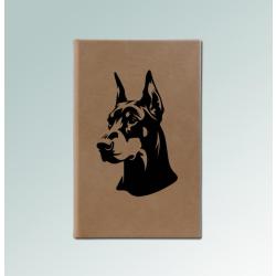 Personalized doberman journal with your choice of doberman design and custom engraved text. 25+ Doberman designs to choose from.