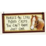 Horses are like potato chips you can't have just one.