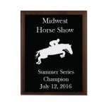 Custom engraved walnut plaque with the horse design and text of your choice. Horse Show Award