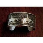 Western pleasure horse pewter cuff bracelet.