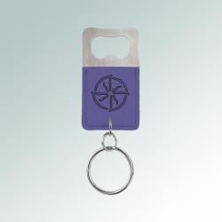 Personalized leatherette bottle opener key chain with the horse breed logo and custom engraved text of your choice. 25+ horse breed logos to choose from.