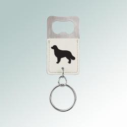 Personalized bottle opener key chain with the golden retriever design and custom engraved text of your choice. 80+ Golden Retriever designs to choose from.