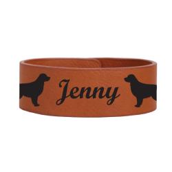 Personalized bracelet with your choice of Golden Retriever design. Golden Retriever Bracelet