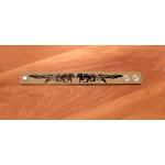 Decorative horse design leatherette equestrian bracelet.