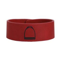 Engraved English stirrup leatherette Bracelet bracelet with your choice of D-Bit. Equestrian Jewelry