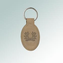 Personalized leatherette key chain with your choice of engraved horse breed logo and text. Equestrian Key Chain