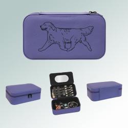 Leatherette jewelry box with your choice of Golden Retriever design and personalized engraved text. 80+ Golden Retriever designs to choose from.