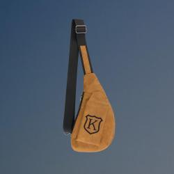 Custom engraved crescent crossbody bag with your choice of horse breed logo and personalized text.