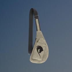 Custom engraved crescent crossbody bag with your choice of horse silhouette and personalized text.