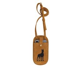 Personalized essential crossbody bag with your choice of doberman design and custom engraved text. Doberman Crossbody Bag