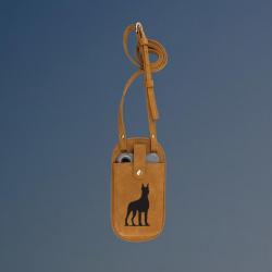 Personalized essential crossbody bag with your choice of doberman design and custom engraved text. Doberman Crossbody Bag