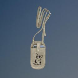 Custom engraved urban essential crossbody bag with your choice of corgi design and personalized text. Corgi Crossbody Bag