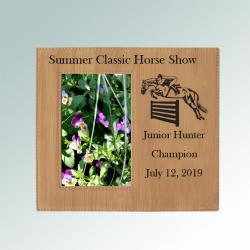 Personalized horse photo frame plaque with your choice of horse design and custom engraved text. 145+ horse designs to choose from.from.