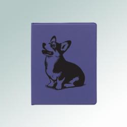 Personalized leatherette corgi portfolio with a custom engraved corgi design and text. 100+ corgi designs to choose from.