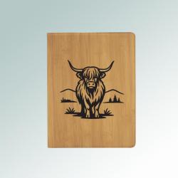 Personalized leatherette farm animal portfolio with custom engraved farm animal design and text. 100+ farm animal designs to choose from.