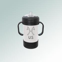 Personalized stainless steel horse breed logo sippy cup with your choice of horse breed logo and custom engraved text. 25+ horse breed logos to choose from.
