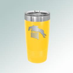 Personalized insulated horse silhouette tumbler with your choice of horse silhouette and custom engraved text. 85+ horse silhouettes to choose from.