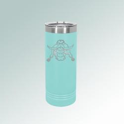 Personalized stainless steel farm animal skinny tumbler with your choice of farm animal design and custom engraved text. 100+ farm animal designs to choose.