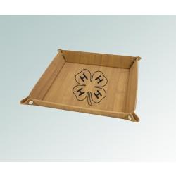 Folding 4-H valet tray with your choice of 4-H logo and personalized text. 6+ 4-H logos to choose from.