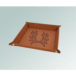 Folding horse breed valet tray with your choice of horse breed logo and personalized text. 25+ horse breed logos to choose from.