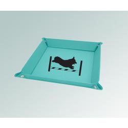 Folding corgi valet tray with your choice of corgi design and personalized text. 100+ corgi designs to choose from.