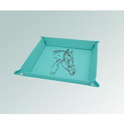 Folding horse valet tray with your choice of horse design and personalized text. 145+ horse designs to choose from.
