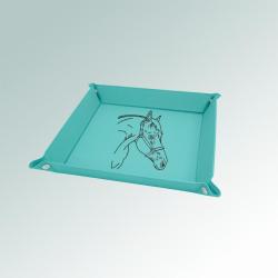 Folding horse valet tray with your choice of horse design and personalized text. 145+ horse designs to choose from.