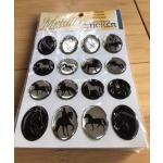 Silver Metallic Horse Stickers