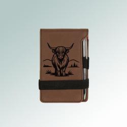 Custom engraved mini farm animal notepad and pen with a farm animal design and personalized text. 100+ Farm Animal Designs