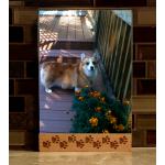 Dog paw print maple picture frame in 2 sizes.