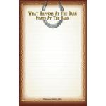 What Happens At The barn Stays At The Barn Note Pad