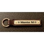 Leather key fob with an engraved brass nameplate with your choice of text and horse breed logo. Equestrian Fob