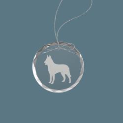 Personalized engraved Christmas dog breed ornament / sun catcher with text and dog breed design of your choice. 100+ dog breeds to choose from.