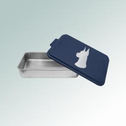 Personalized doberman cake pan with engraved doberman design and custom text. 25+ Doberman designs to choose from.