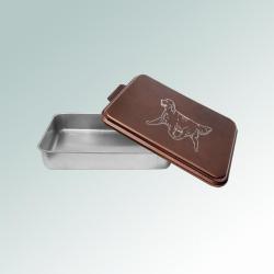 Personalized golden retriever cake pan with engraved golden retriever design and custom text. 80+ Golden Retriever designs to choose from.