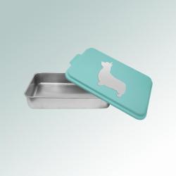 Personalized corgi cake pan with engraved corgi design and custom text. 100+ corgi designs to choose from.