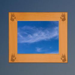 Personalized wood doberman picture frame with your choice doberman design and engraved text. 25+ Doberman designs to choose from.